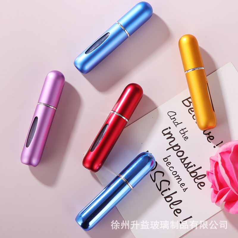彩色电化铝盖香水瓶5ml补水液香水喷雾瓶跨境精华液香水分装瓶