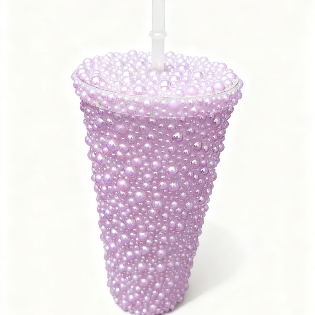 Taza de agua fría de gran capacidad de perlas de diamante doble copas de agua de café ps taza de agua de paja de diamante para mujeres