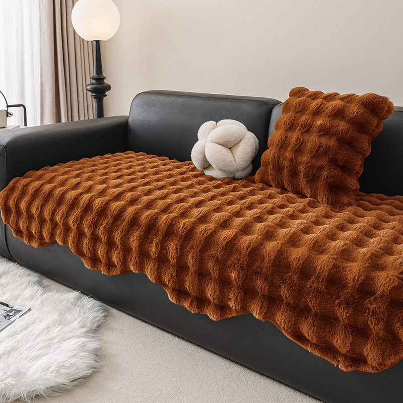 Francia de forma especial engrosada tela de seda de peluche 2024 nuevo otoño invierno de alta calidad sensación fija cojín antideslizante