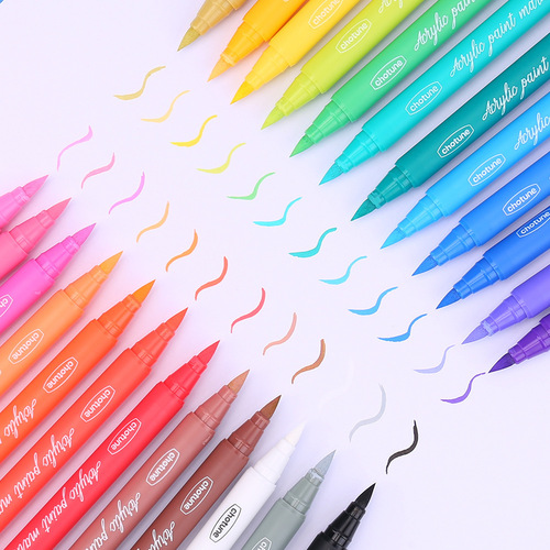 Soft head gouache acrylic marker pen full set diy painting hook pen color watercolor pen ceramic graffiti marker pen