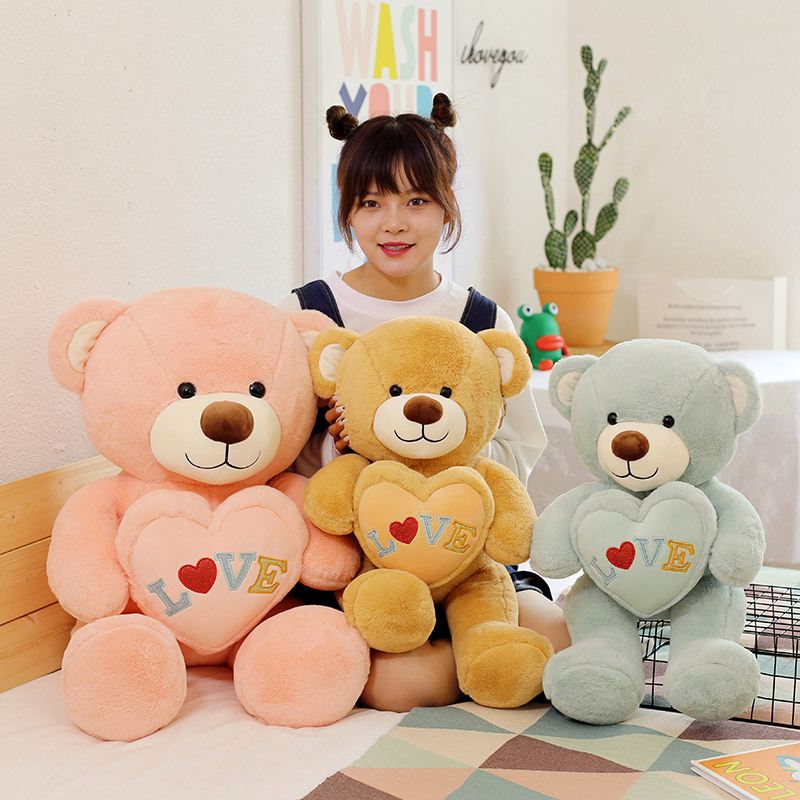 2021 New Heart Bear Plush Toy Doll Girlf...