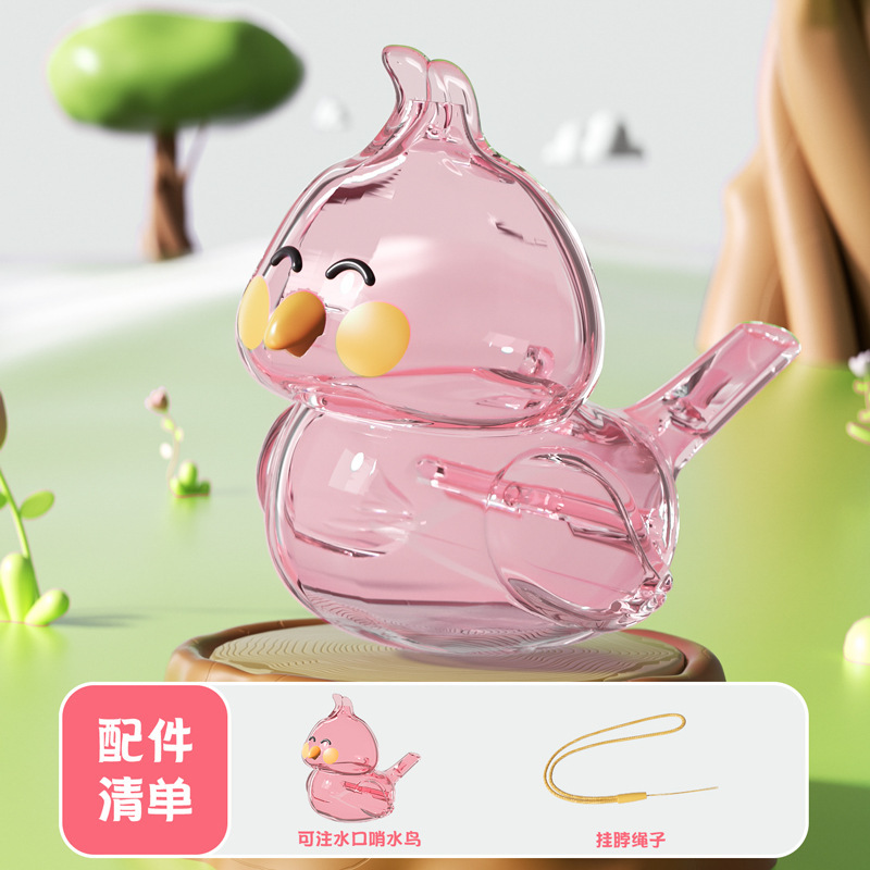 爆款小鸟口哨儿童透明水鸟儿童玩具口肌发音训练加水哨子玩具