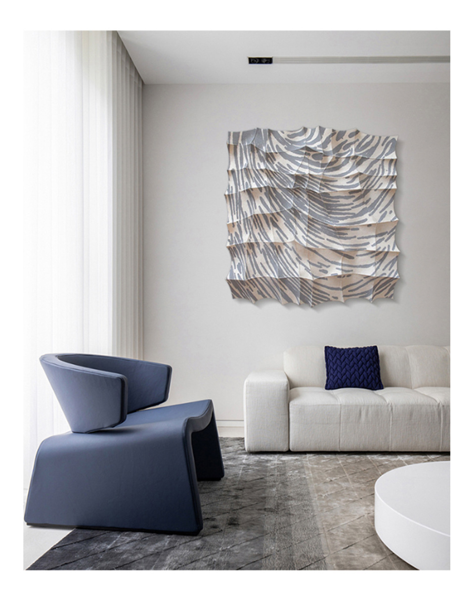 简约现代木雕立体实物装饰挂画侘寂风玄关客厅油画