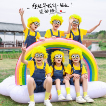 儿童小黄人衣服cos舞蹈服演出服背带裤套装幼儿园毕业季拍照服装