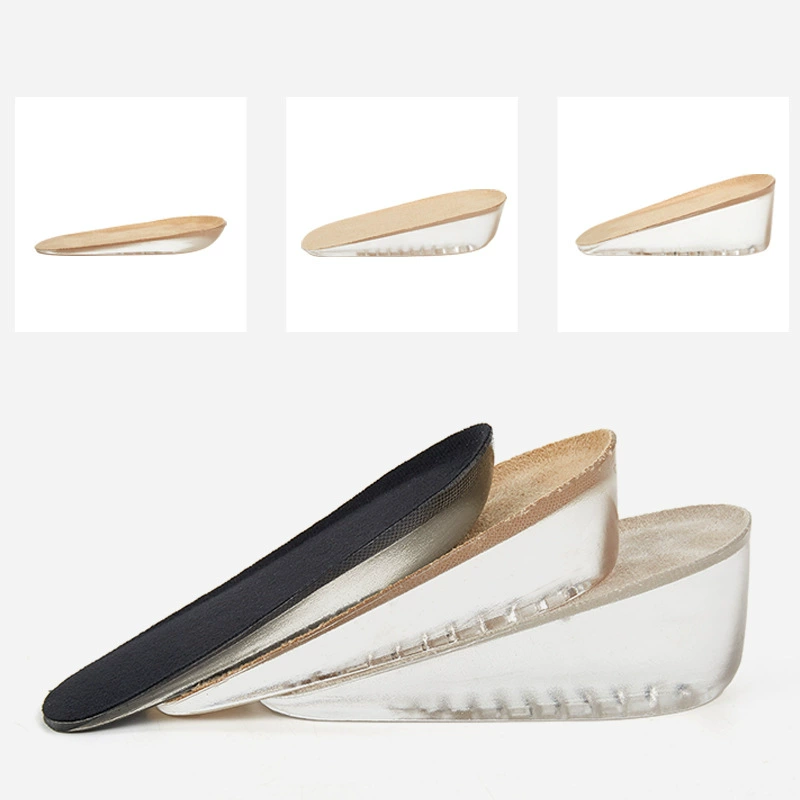 Силиконовая повышающая Подушка стелька из полиуретана невидимая повышающая подушка для пятки внутренняя повышающая Подушка половинная Подушка стелька оптом внутренняя повышающая подушка