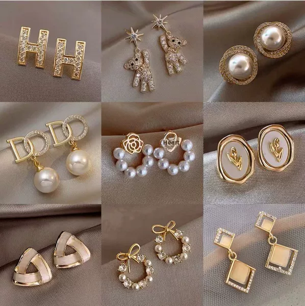 S925 Silver Needle K-Style Simple Niche Elegant Personalized Earrings Women's New High-End Earrings Pearl Earrings Wholesale