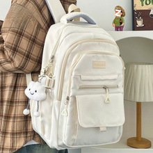 书包女ins森系百搭初高中生高颜值大容量简约减负双肩包【厂家】