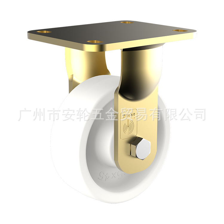 德国WICKE威卡脚轮5寸尼龙固定滑轮125mm定向车轮滚珠轴承183515