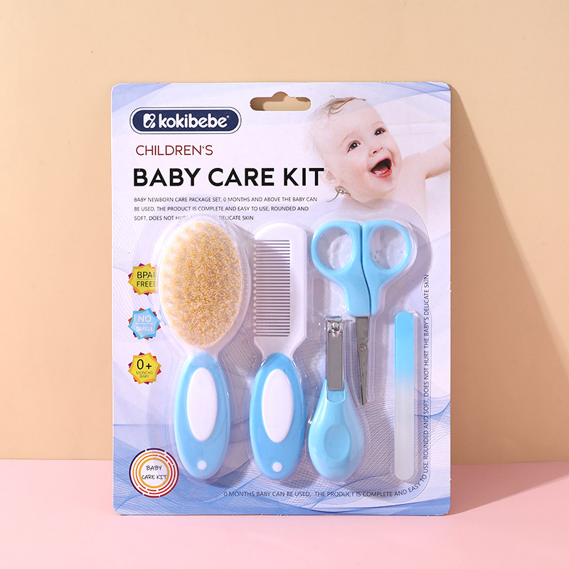 Cortaúñas para bebés Cortaúñas para bebés Cuidado del bebé Juego de cinco combinaciones de dos colores Juego de cortaúñas de cepillo de peine