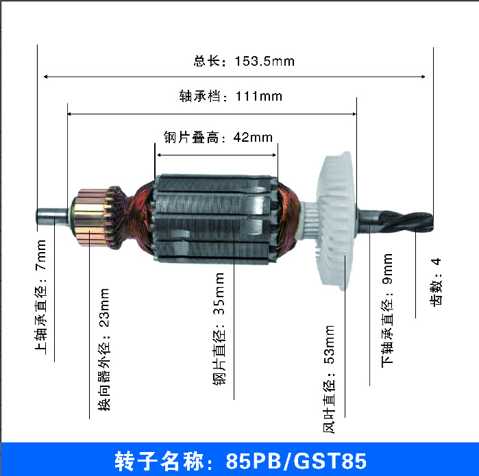 GST85PB rotor