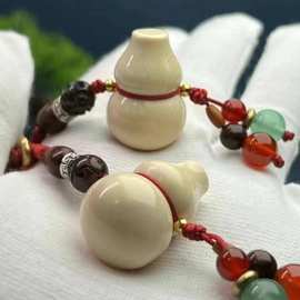 猛犸象牙“素光葫芦”配饰吊坠果冻料雕刻批发代发手工雕刻饰品