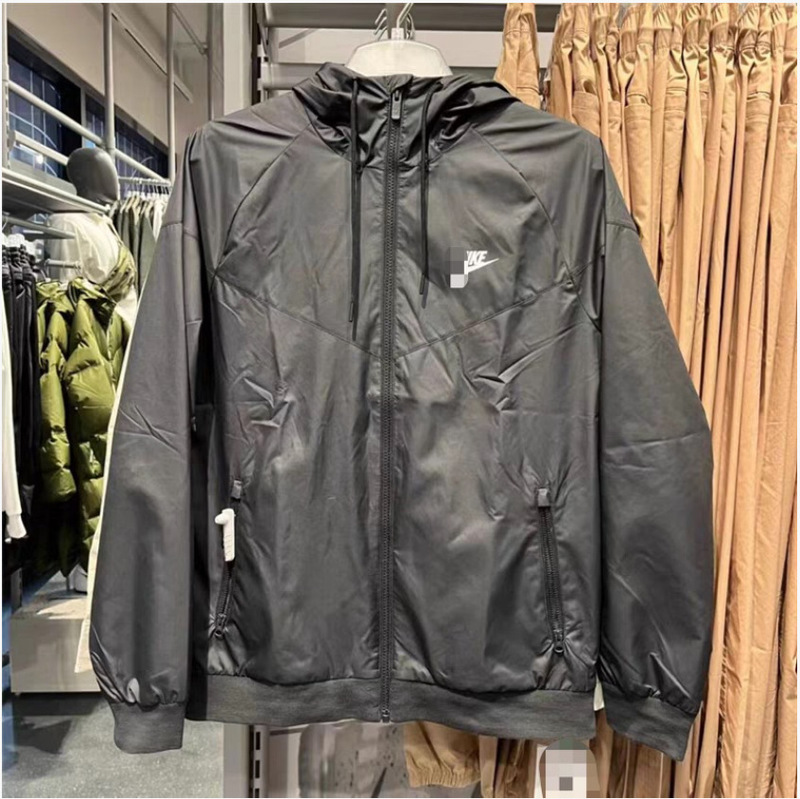 Spring and Autumn Thin Sports Windbreaker Jacket Windrunner Hooded Loose Sun Protection Clothing Men's Casual Quick-Drying Running Jacket Woven