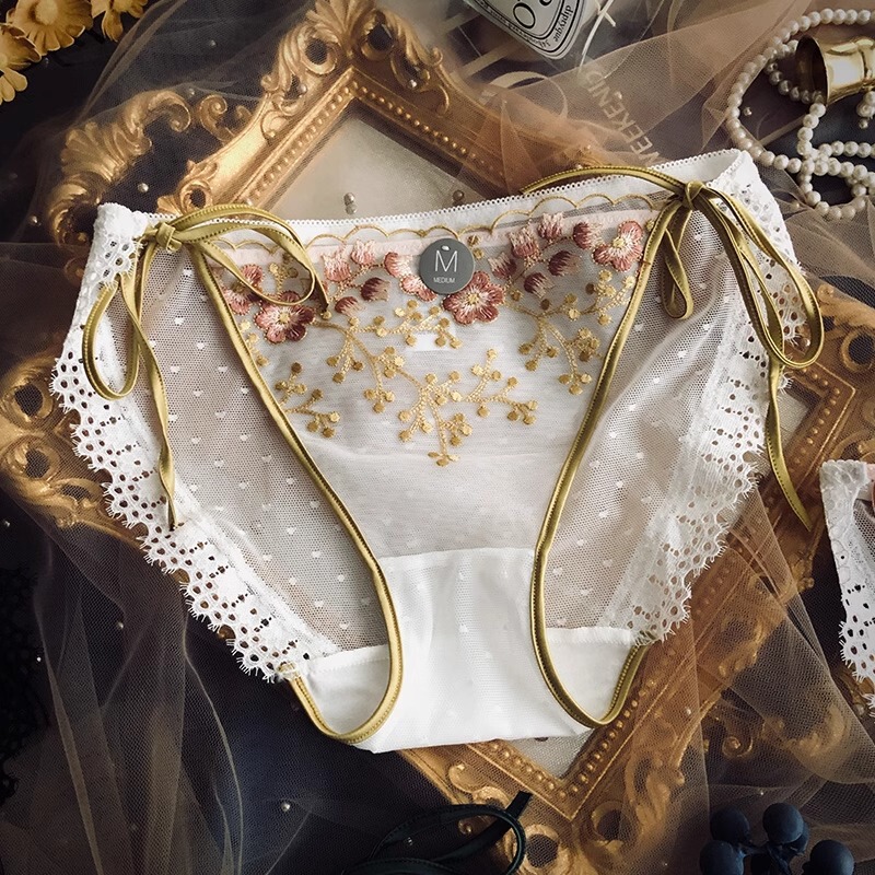 Sexy lace lace underwear see-through mesh women's soft comfortable fashion pure style girl's low waist briefs