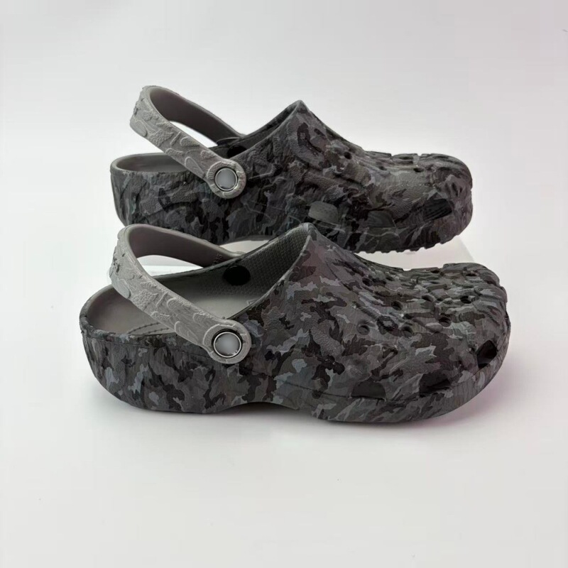 Camouflage Print Map Design Outdoor Beach Shoes for Men and Women, Non-Slip Soft Sole Clogs, Closed-Toe Couple's Summer Sandals for Women Camouflage Print Map Design Outdoor Beach Shoes for Men and Women, Non-Slip Soft Sole Clogs, Closed-Toe Couple's Summer Sandals for Women