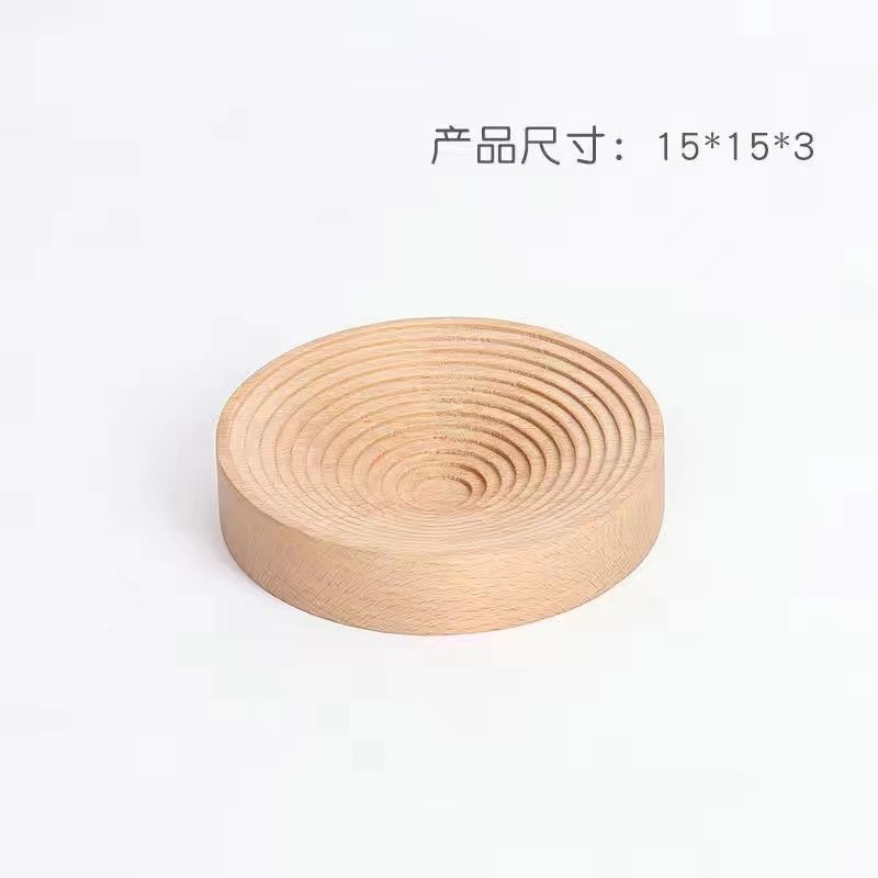 创意蛋糕托盘实木隔热木杯垫咖啡托盘木质面包板ins摆件拍照道具|undefined
