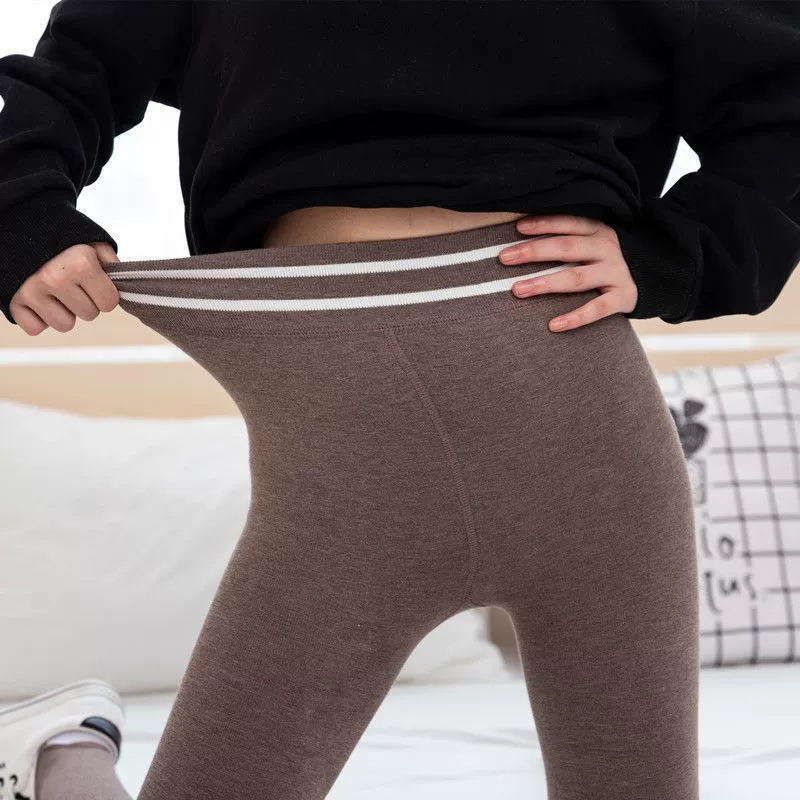 Demi-season leggings, trousers, keep warm underwear for hips shape correction, thermal underwear, high waist
