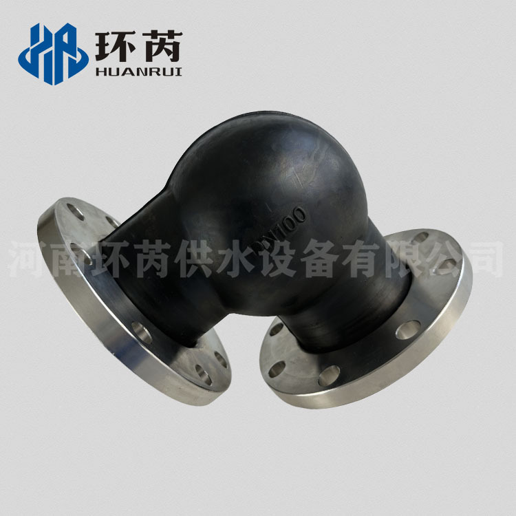 不锈钢法兰直角橡胶接头 90度可曲挠阀门管道配套橡胶软连接DN100