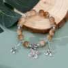 S057-Jade Butterfly Double Tassel Bracelet #SZ481