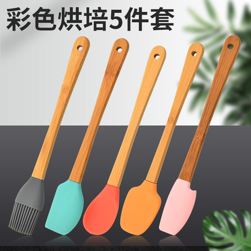 Colorful Baking Mini 5-Piece Set DIY Cake Frosting spatula and scraper Factory Wholesale Baking Tools