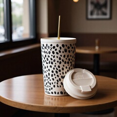 跨境咖啡杯16oz双层真空不锈钢保温杯双盖吸管杯户外运动车载杯