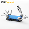 Universal wrench, bike, street chain squeezer, tools set, screwdriver with headlight for cycling