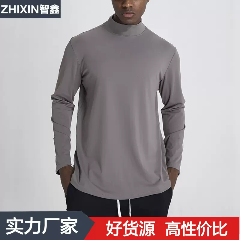 冬季户外跑步速干健身运动长袖上衣男t恤体育生足球篮球训练服