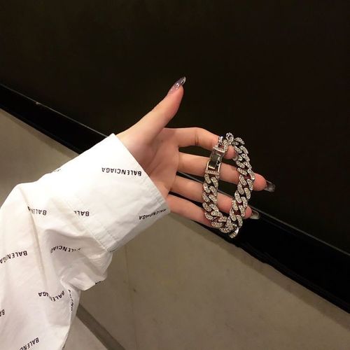 Men's and Women's Couple's Bracelet, Wang Jiarui Style, Cuba Thick Chain, Summer Trend, Unique Design, Ins Inspired, Cool and Calm Aesthetic, Accessory