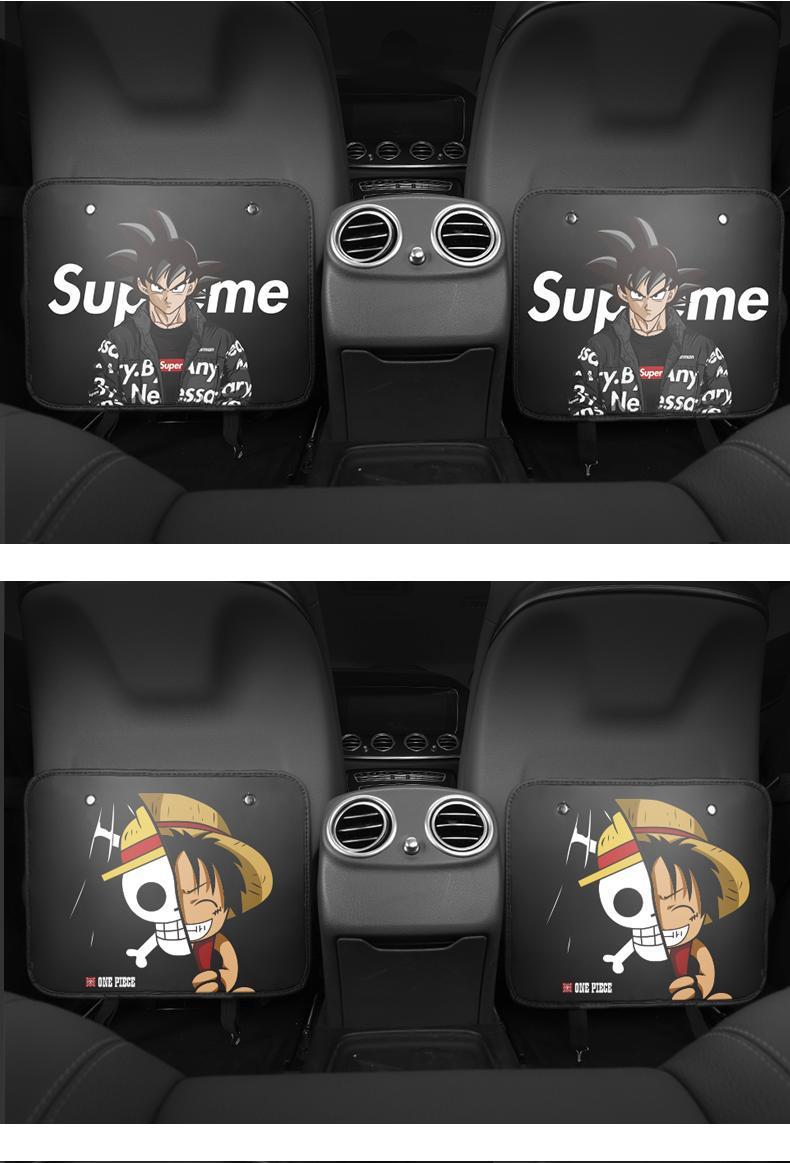 Car Seat Back Storage Bag Rear Seat Anti-kick Pad Protective Pad Back Hanging Bag Storage Bag Box Cartoon Pikachu