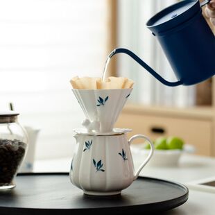 Pure hand painted butterfly orchid kitten coffee filter cup hand coffee filter funnel coffee pot filter