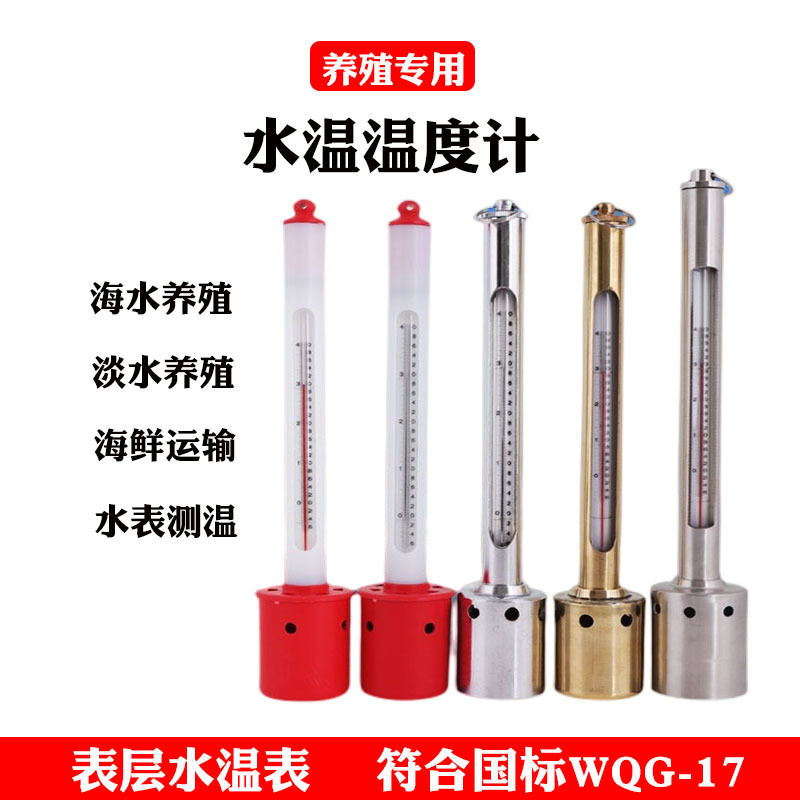 不锈钢海水温度计WQG-11表层水温计塑料壳养殖船用测温仪-6+40度