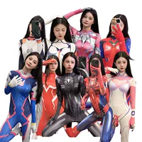 Черный облегающий комбинезон «Человек-паук» Asuka Daji DVA Kiana Rei Zero Two, сексуальный костюм