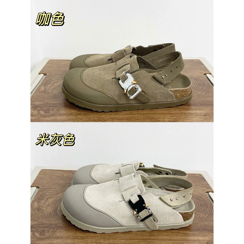 【ZCL】Birkenstock x D'Orsay Collaboration Мюли с закрытым носком из замши из телячьей кожи, правильная широкая версия