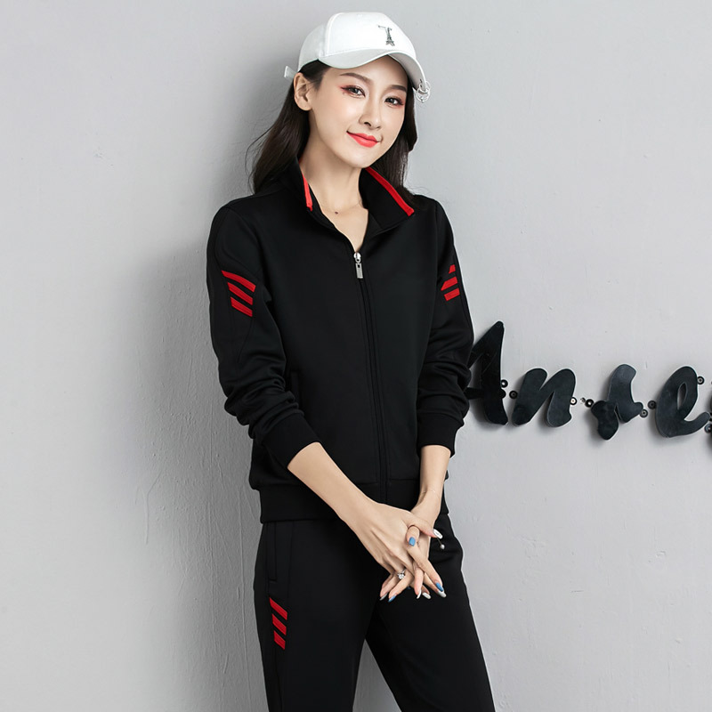 Traje deportivo informal de tres rayas para hombre, talla grande, sudadera moderna, chaqueta deportiva de otoño para hombre, pantalones de talla grande para mujer.