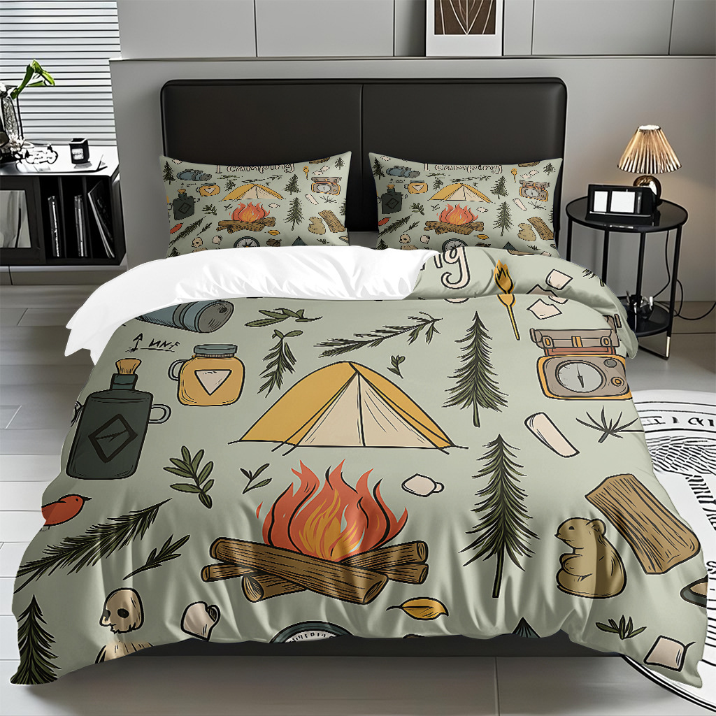 Camping Wind Digital Printed Edredon Kit Moisture Breathable Pro-Pel a través de la fábrica de la fuente para llevar a cabo TEMU / JIT