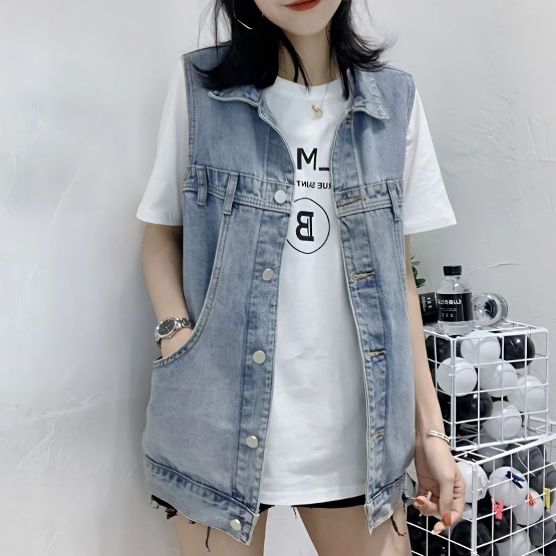 Denim autumn vest