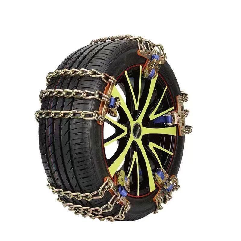 Universal thickened anti-skid chains for cars, SUVs, and off-road vehicles, emergency snow chains with automatic retraction, universal anti-skid chains