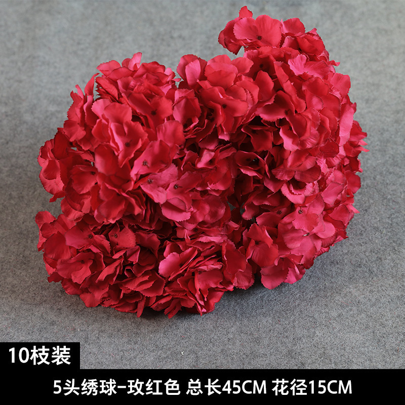 玫红色仿真花婚礼婚庆场地场景布置道具装饰花艺花材花束假花批发|undefined