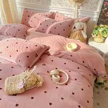 加厚双面牛奶绒被套单件150200被罩珊瑚法兰绒加绒被单四件套冬