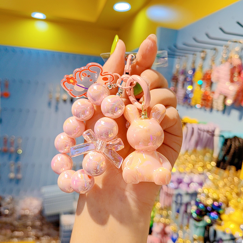 31g Weight Keychain Classification 1 Piece Quantity Holiday, Daily Occasion Acrylic Material Animal, Bow Knot Pattern Women's Gender Cute, Simple Style Style Cute Simple Style Animal Bow Knot Arylic Women's Keychain 6