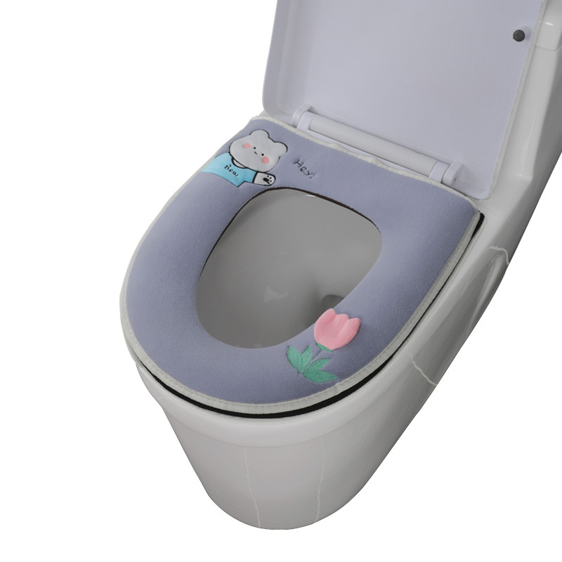 Invierno cremallera hogar cojín del asiento del inodoro engrosada cojín cuatro estaciones disponibles cubierta del inodoro portátil cubierta del inodoro asiento del inodoro