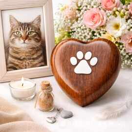 木质宠物骨灰盒小型小狗猫咪骨灰罐宠物离世纪念品实木宠物殡葬盒