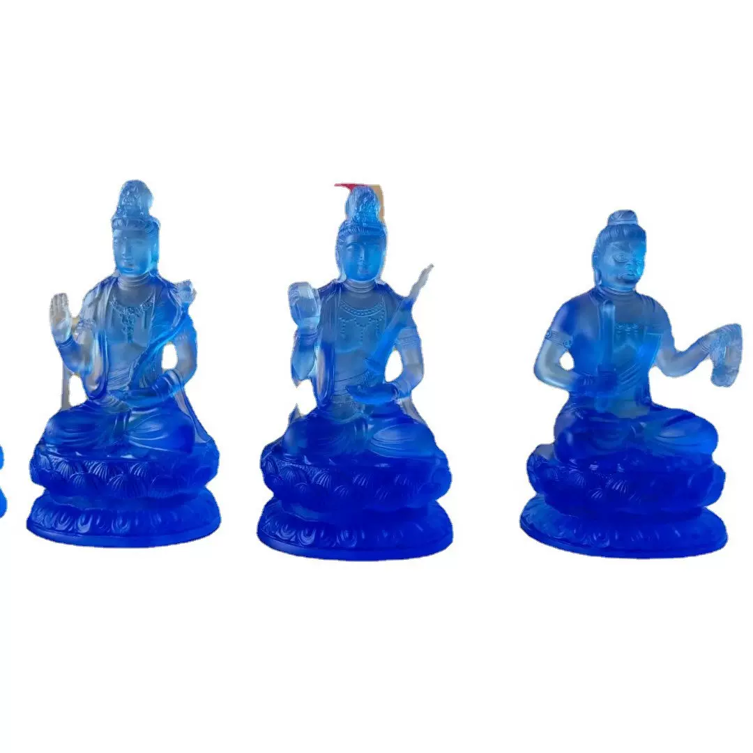 古法琉璃八大守护神生肖本命佛 寺院琉璃佛像 万佛墙摆件小佛像