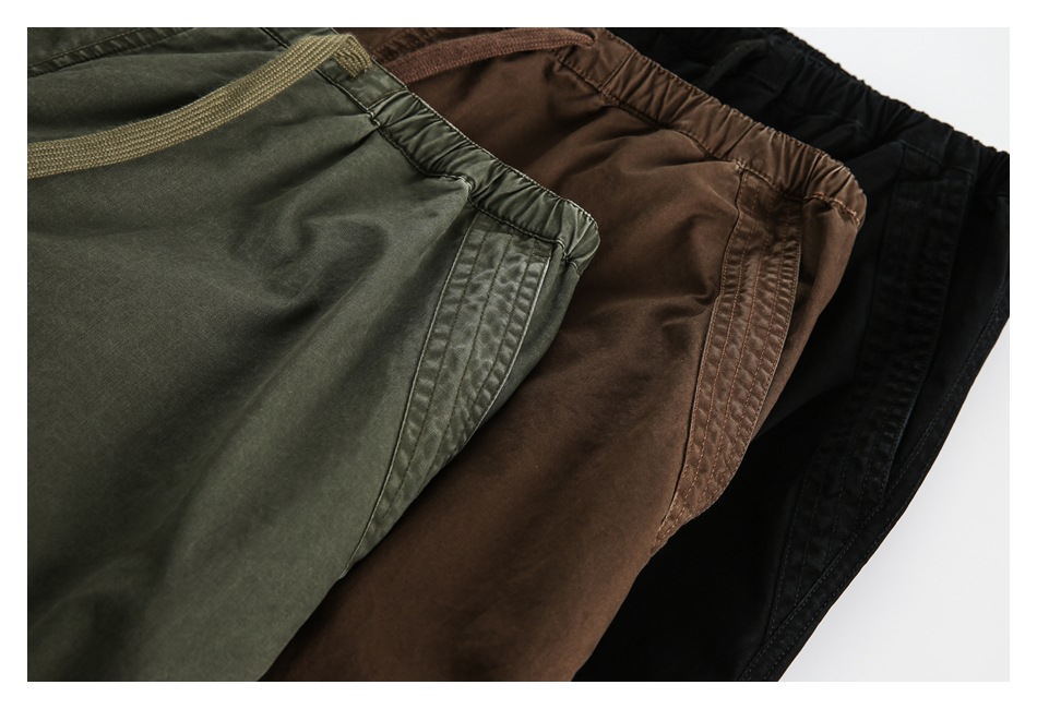 OUSWE China-Chic gewaschene gebrauchte Overalls Herren lockere und vielseitige gerade Freizeithose Deckhose RK67_voghion.com