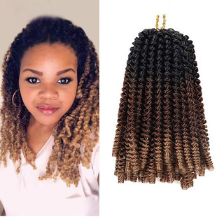 Cross-border Wig Women's Crochet Hair Spring Twist Spring Braid Wrap Tube Curl African Dirty Braid Chemical Fiber Wig