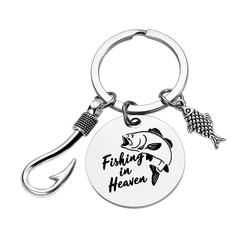 Cross-Border Stainless Steel Key Pendant You'Re My Best Catch Keychain Fishing Enthusiast Gift