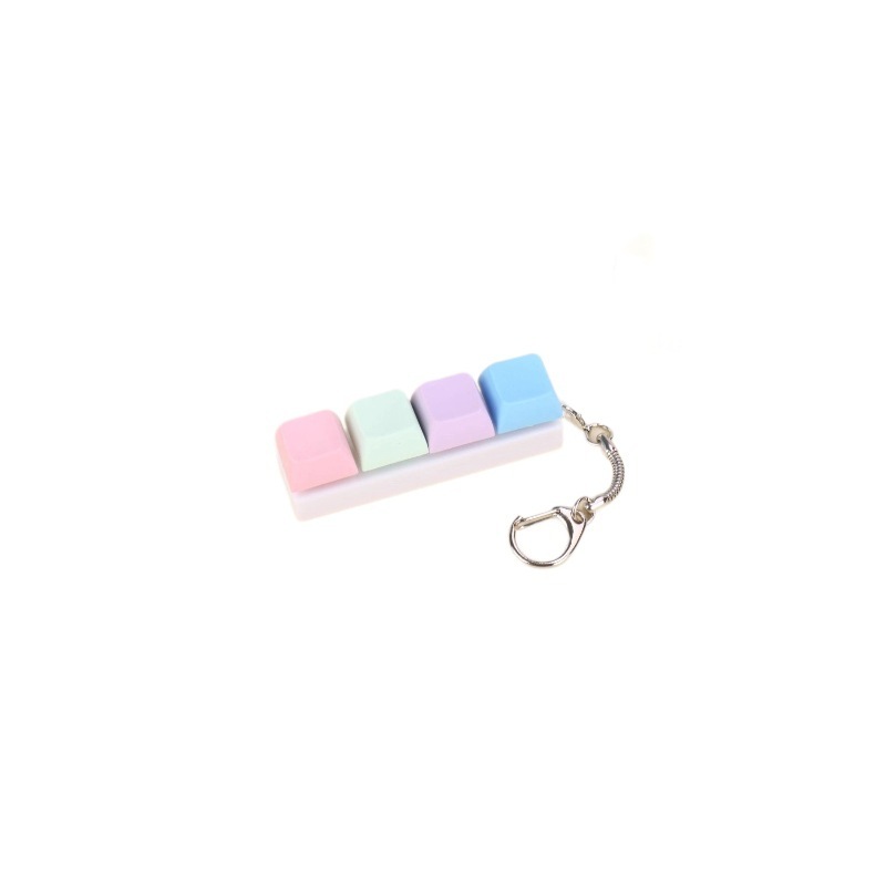 解压按键创意俄罗斯解压方块键盘小玩具马卡龙挂件解压键帽钥匙扣|undefined
