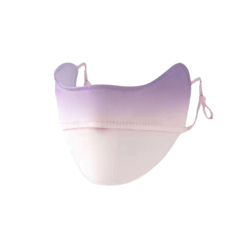 Internet Celebrity Hot Selling Eye Protection Gradient Sun Protection Mask Blush Mask Anti-Uv Nylon 3D Ice Silk Face Mask