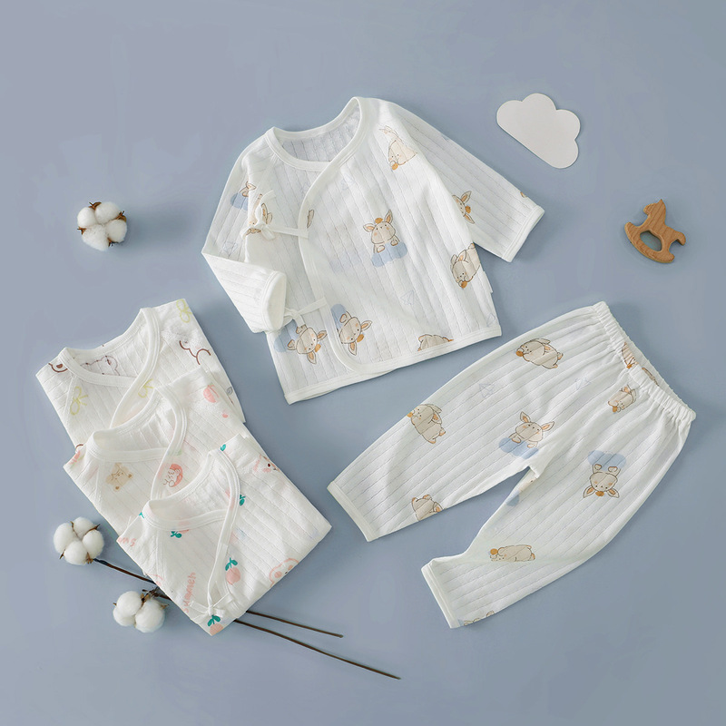 Summer Baby Split Clothes Thin Neonatal Underwear suit Pure Cotton Boneless Base Clothes for Boys and Girls Baby Air-conditioning Clothes Summer Baby Split Clothes Thin Neonatal Underwear suit Pure Cotton Boneless Base Clothes for Boys and Girls Baby Air-conditioning Clothes