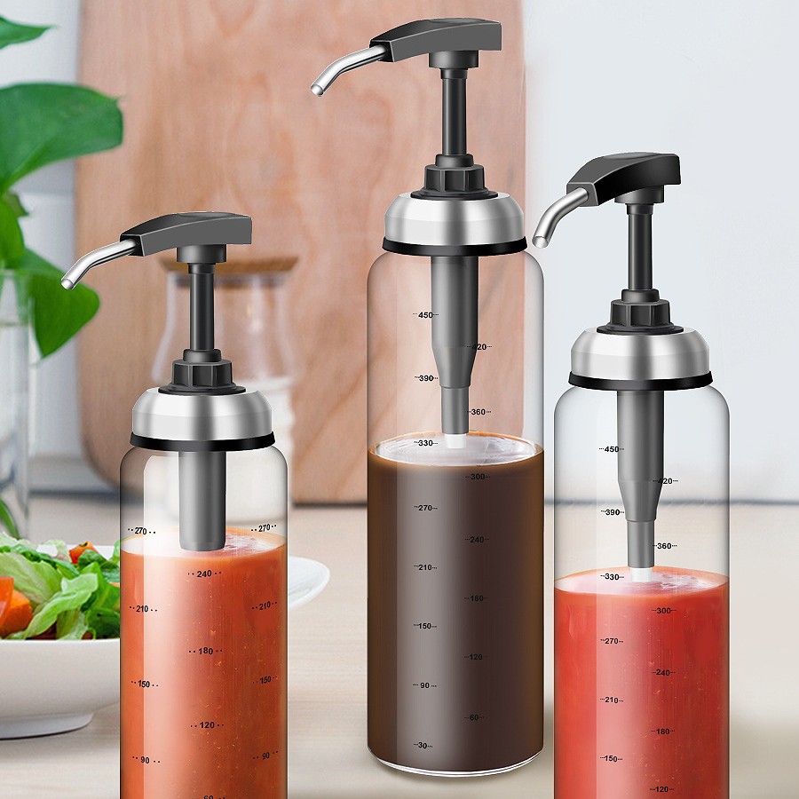 Botella para salsa de ostras, aceitera de vidrio, botella para salsa, dispensador de aderezo para ensaladas, artículos domésticos de cocina, de borosilicato de alta resistencia, con control de aceite y a prueba de fugas.