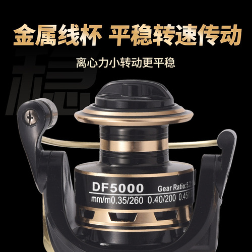 Kemailon fishing reel all-metal throwing rod fishing reel sea rod fishing reel Luya sea rod anchor fish fishing long-range spinning wheel